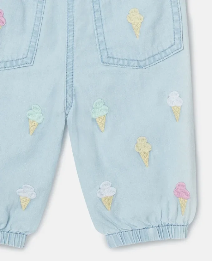 Pantaloni della tuta con ricamo gelato Pantaloni della tuta con ricamo gelato