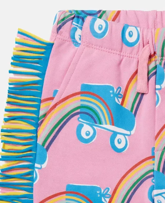 Pantaloni della tuta con stampa arcobaleno e frange Pantaloni della tuta con stampa arcobaleno e frange