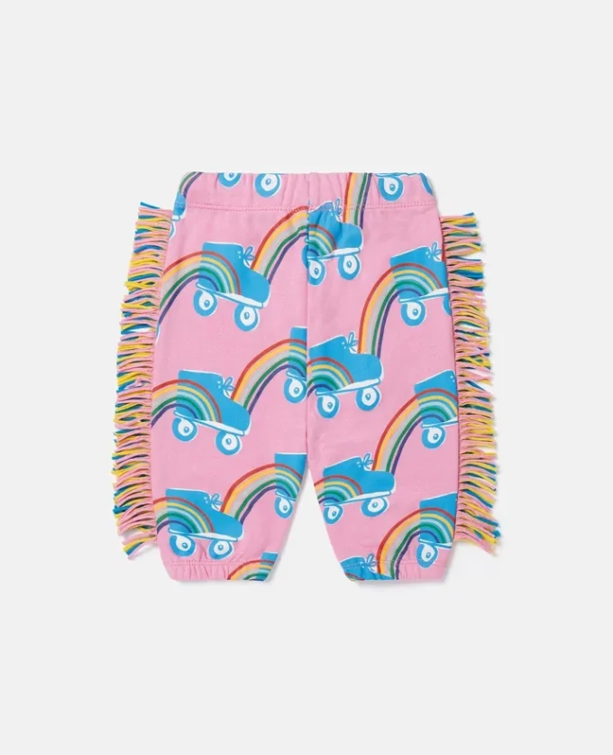Pantaloni della tuta con stampa arcobaleno e frange Pantaloni della tuta con stampa arcobaleno e frange