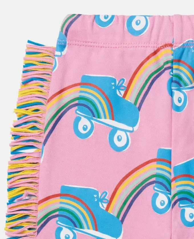 Pantaloni della tuta con stampa arcobaleno e frange Pantaloni della tuta con stampa arcobaleno e frange
