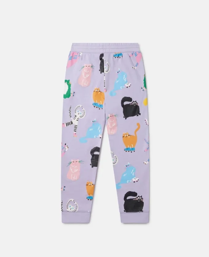 Pantaloni della tuta con stampa Cats