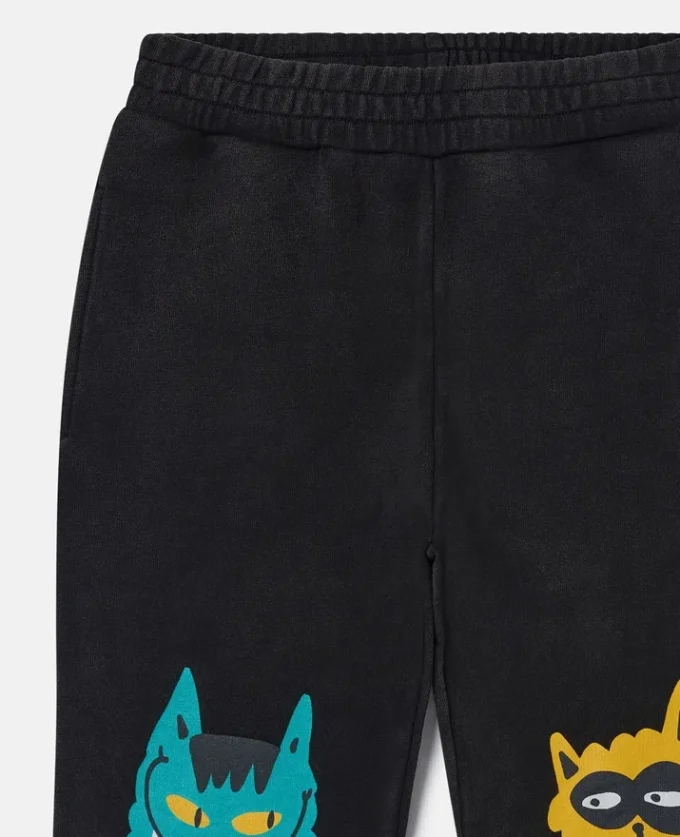 Pantaloni della tuta con stampa gatti