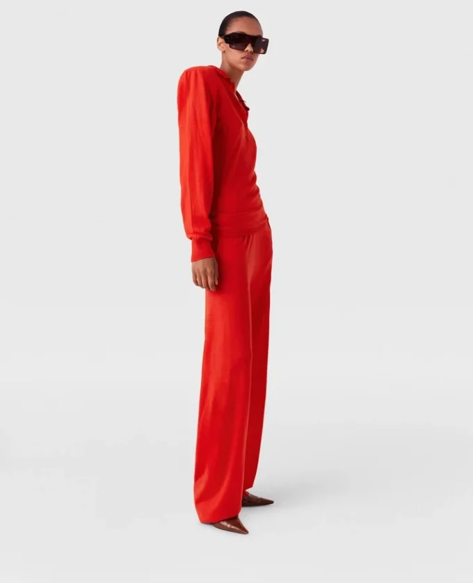 Pantaloni della tuta dritti in maglia Pantaloni della tuta dritti in maglia