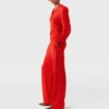 Pantaloni della tuta dritti in maglia Pantaloni della tuta dritti in maglia