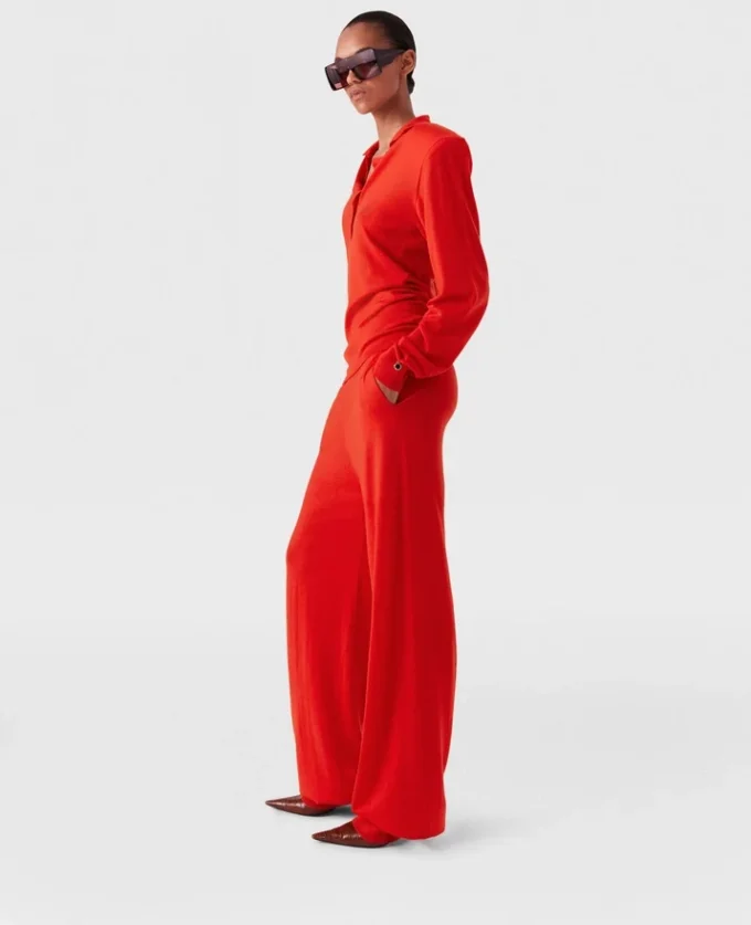 Pantaloni della tuta dritti in maglia Pantaloni della tuta dritti in maglia