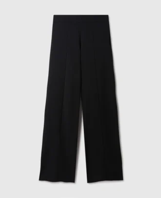 Pantaloni dritti in maglia compatta Pantaloni dritti in maglia compatta