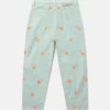 Pantaloni in gabardine con ricamo a forma di cuore Pantaloni in gabardine con ricamo a forma di cuore