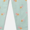 Pantaloni in gabardine con ricamo a forma di cuore Pantaloni in gabardine con ricamo a forma di cuore
