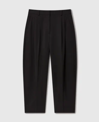 Pantaloni in lana a vita alta con pieghe Pantaloni in lana a vita alta con pieghe