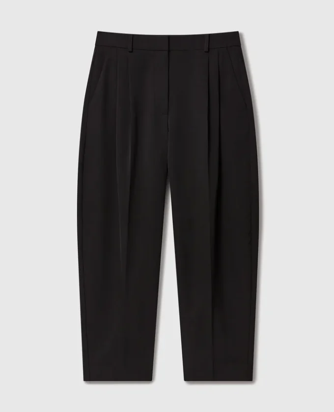 Pantaloni in lana a vita alta con pieghe Pantaloni in lana a vita alta con pieghe