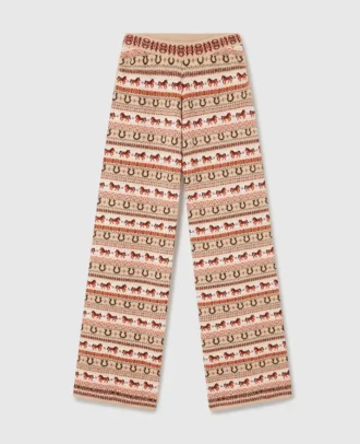 Pantaloni in lana Fair Isle