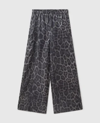 Pantaloni oversize con coulisse e stampa leopardata Pantaloni oversize con coulisse e stampa leopardata