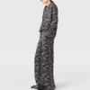 Pantaloni oversize con coulisse e stampa pizzo Pantaloni oversize con coulisse e stampa pizzo