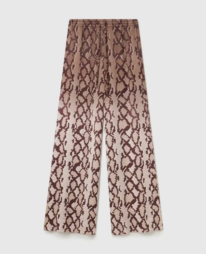 Pantaloni oversize con coulisse e stampa serpente Pantaloni oversize con coulisse e stampa serpente