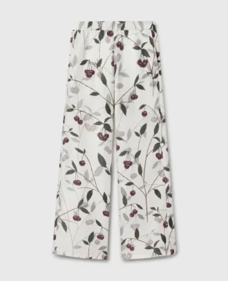 Pantaloni oversize con stampa ciliegie
