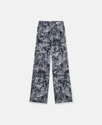 Pantaloni pigiama in seta con stampa Fungi Forest Pantaloni pigiama in seta con stampa Fungi Forest