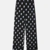 Pantaloni pigiama sexy in crêpe de chine con stampa robot Pantaloni pigiama sexy in crêpe de chine con stampa robot