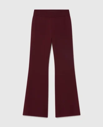 Pantaloni svasati in maglia compatta