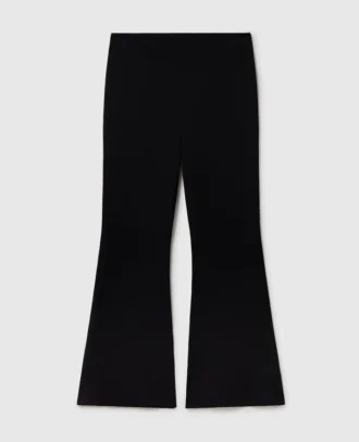 Pantaloni svasati in maglia compatta