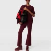 Pantaloni svasati in maglia compatta Pantaloni svasati in maglia compatta