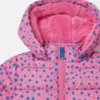 Piumino con cappuccio e stampa a stelle