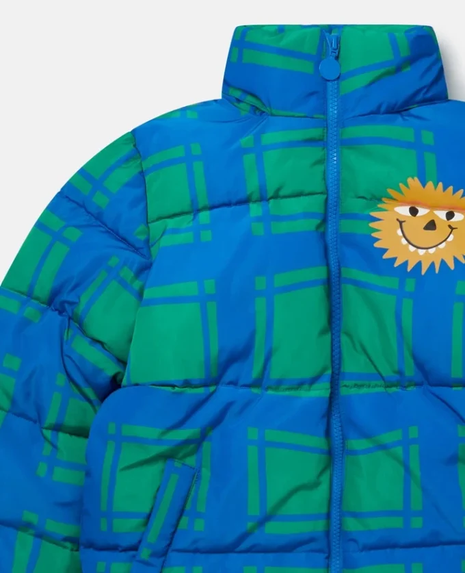 Piumino con motivo a quadri Sunshine Face Piumino con motivo a quadri Sunshine Face