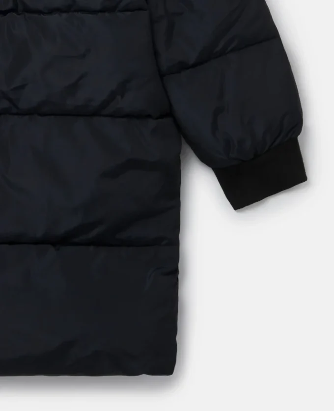 Piumino lungo reversibile con logo