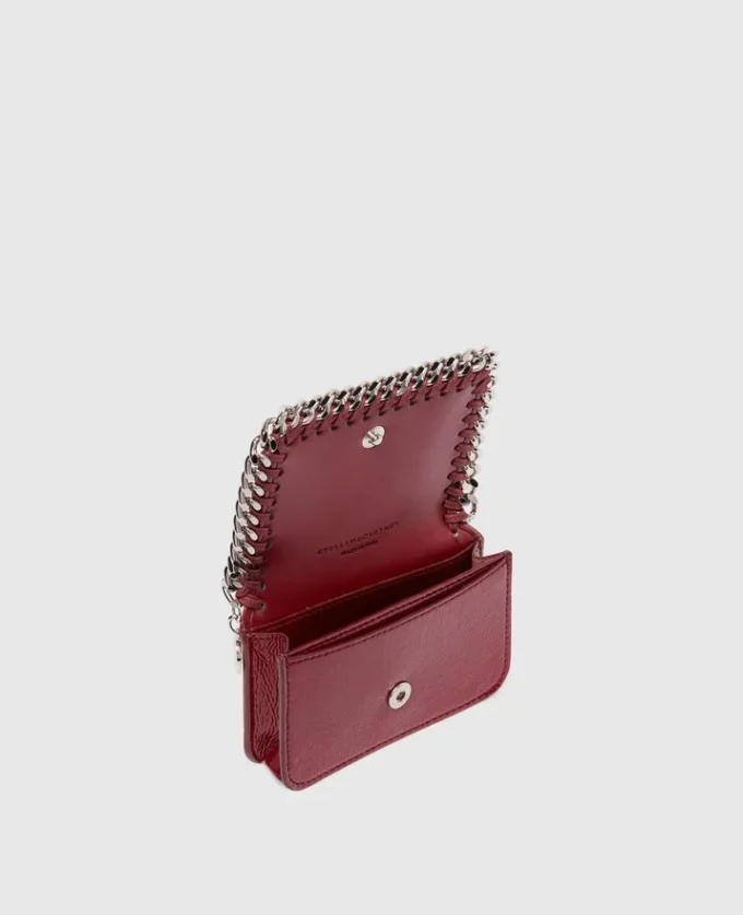 Portacarte con cerniera in vernice Falabella Portacarte con cerniera in vernice Falabella