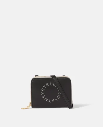 Portacarte con cinturino e zip con logo