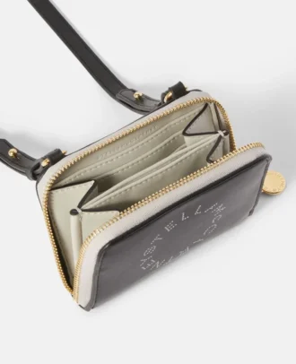 Portacarte con cinturino e zip con logo