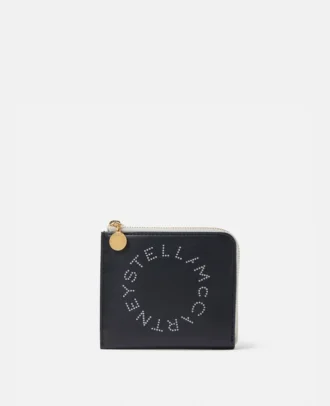 Portacarte con logo e chiusura a zip