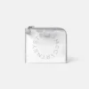 Portacarte con logo e chiusura a zip