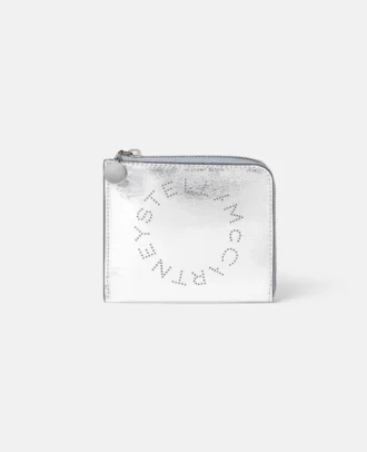 Portacarte con logo e chiusura a zip