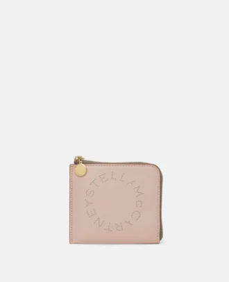 Portacarte con logo e chiusura a zip