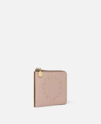 Portacarte con logo e chiusura a zip