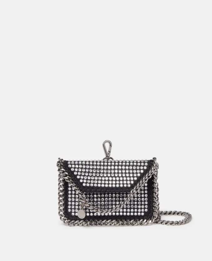Portacarte Falabella Crystal con catena Portacarte Falabella Crystal con catena