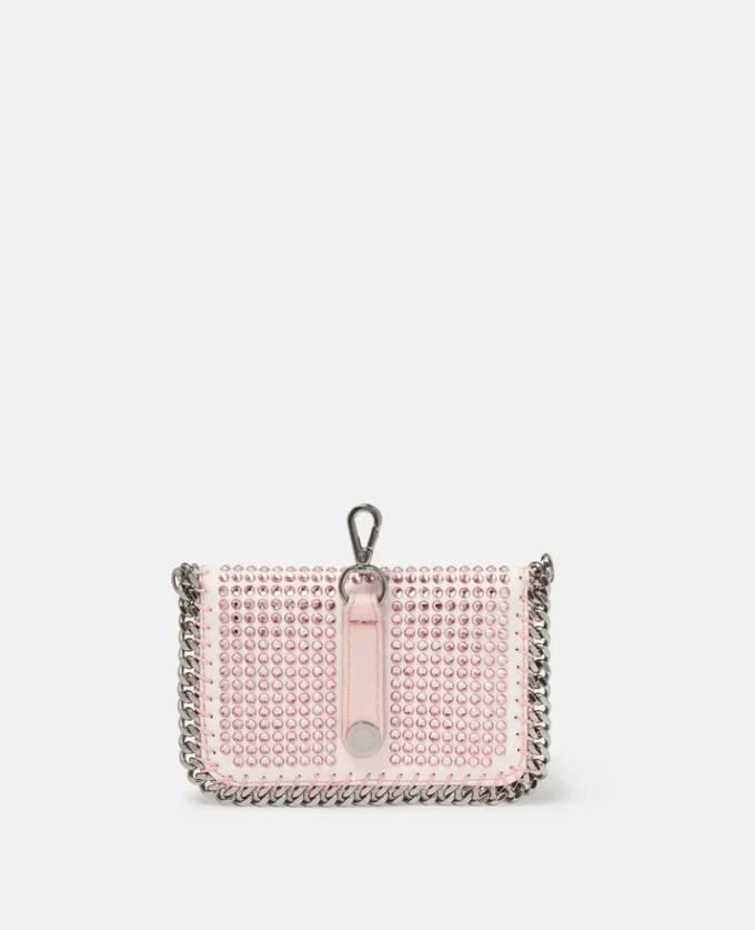 Portacarte Falabella Crystal con catena Portacarte Falabella Crystal con catena