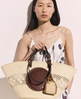 Portachiavi Falabella Raffia AirPods Case
