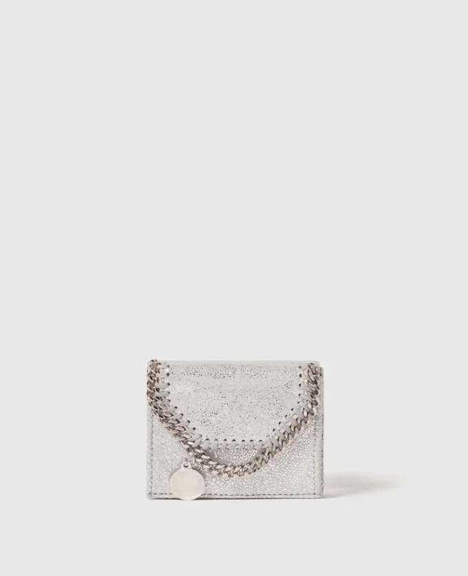Portafoglio triplo Falabella metallizzato Portafoglio triplo Falabella metallizzato