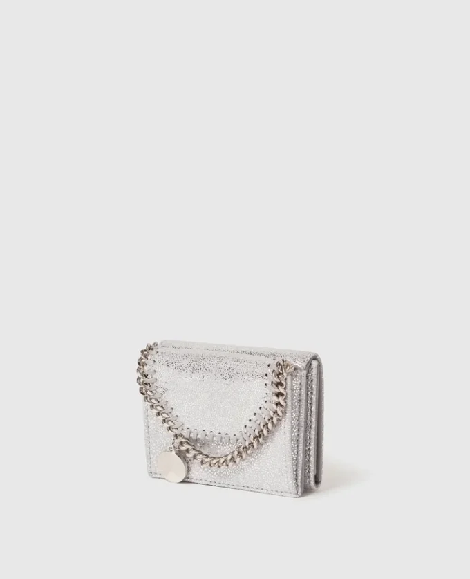 Portafoglio triplo Falabella metallizzato Portafoglio triplo Falabella metallizzato