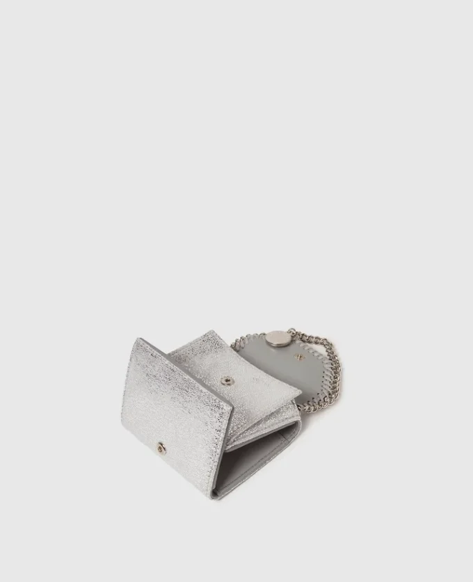 Portafoglio triplo Falabella metallizzato Portafoglio triplo Falabella metallizzato