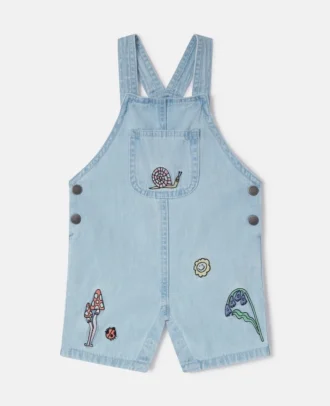 Salopette in denim Woodland Friends
