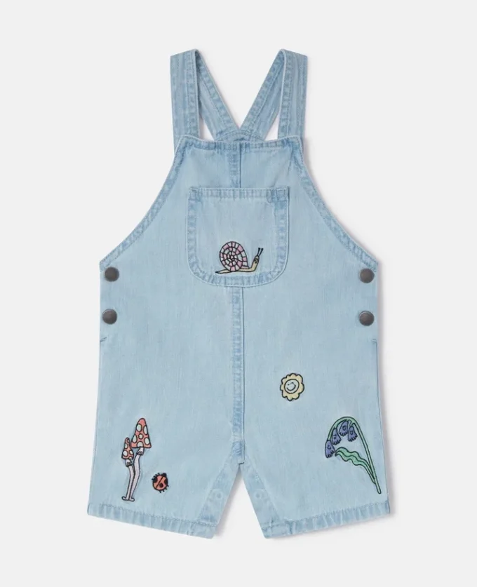 Salopette in denim Woodland Friends Salopette in denim Woodland Friends