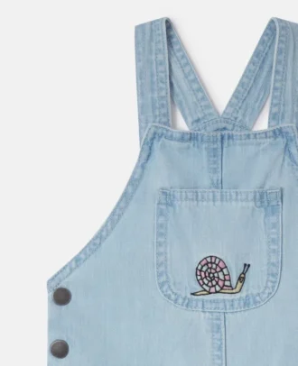 Salopette in denim Woodland Friends