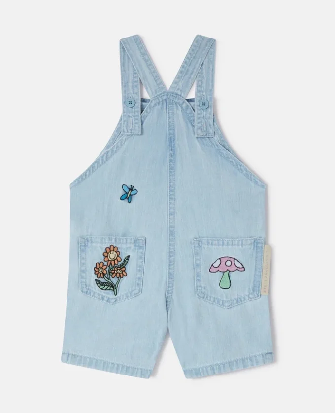 Salopette in denim Woodland Friends Salopette in denim Woodland Friends