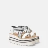Sandali con plateau a righe Sneak-Elyse