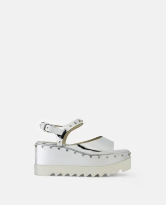 Sandali con plateau Elyse Star Stud Mirrored
