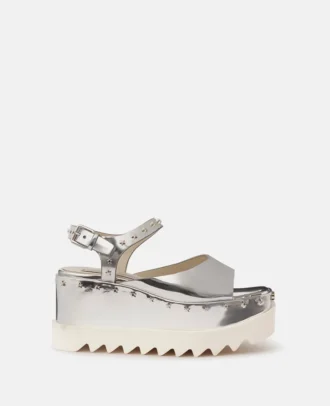 Sandali con plateau Elyse Star Stud Mirrored