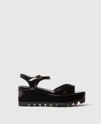 Sandali con plateau in vernice Elyse