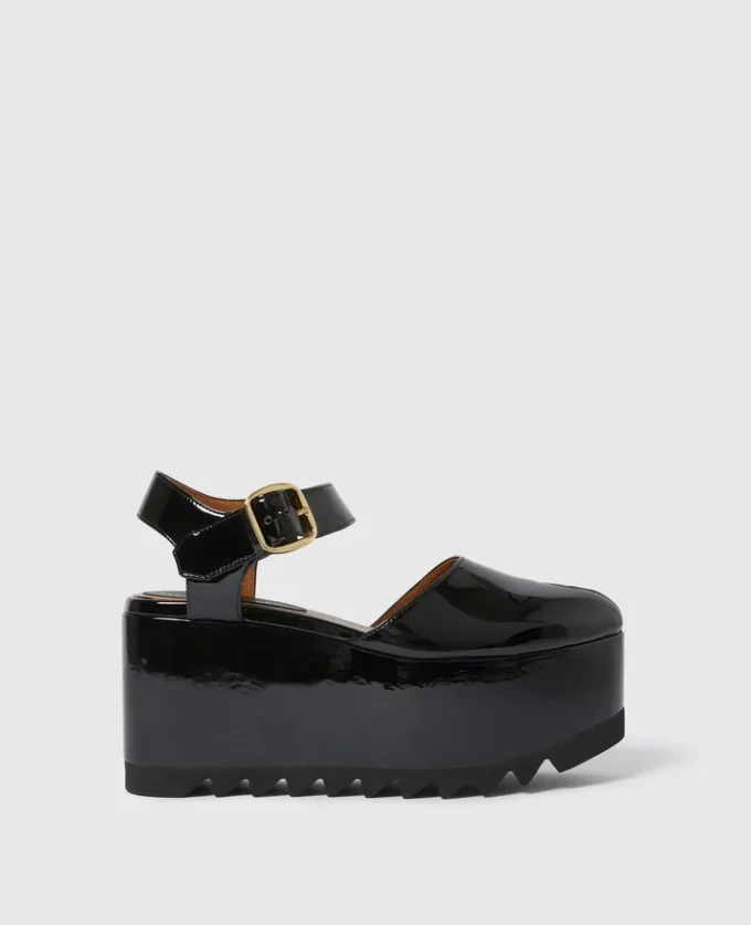 Sandali con plateau in vernice Elyse